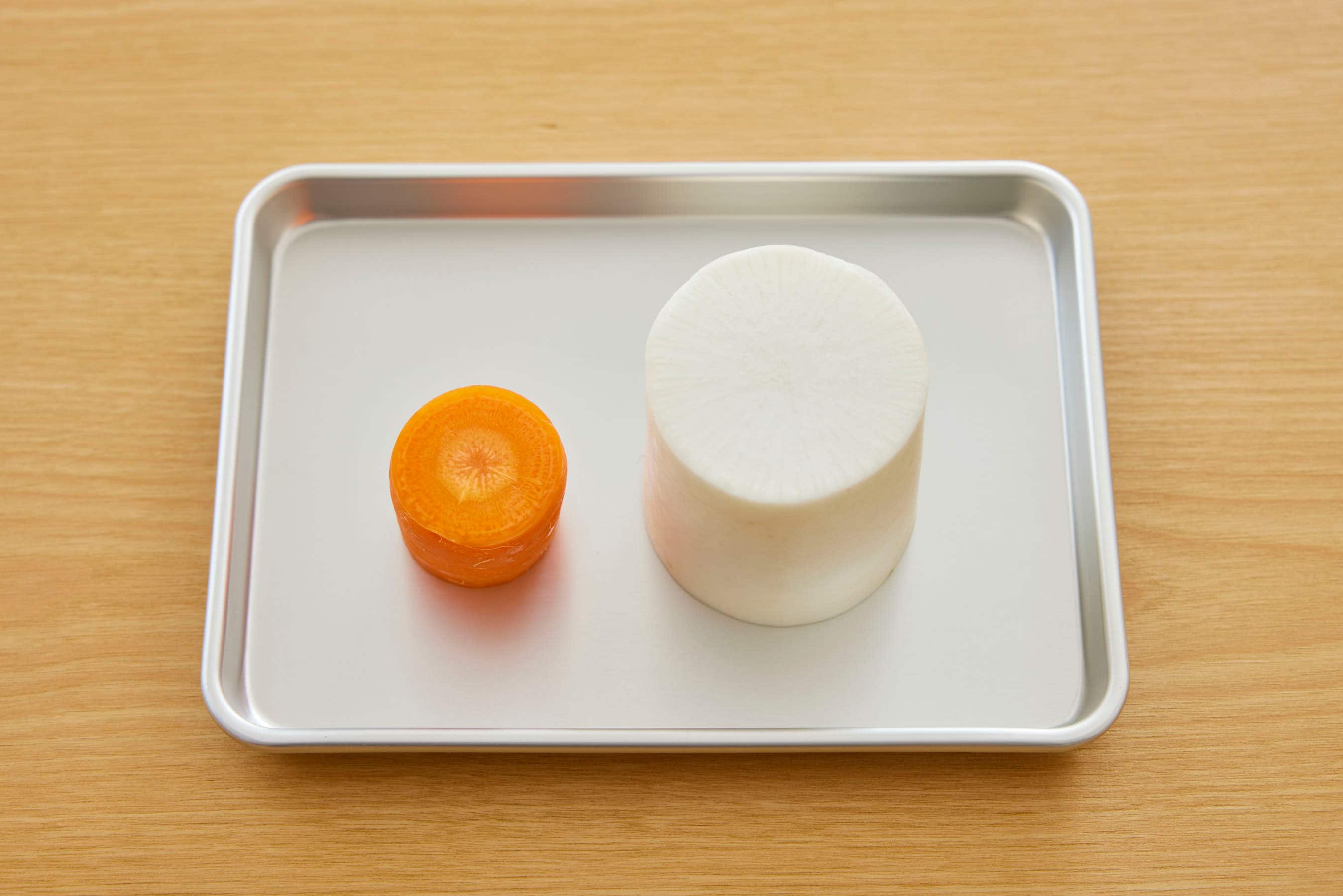Daikon and Carrot on a trey
