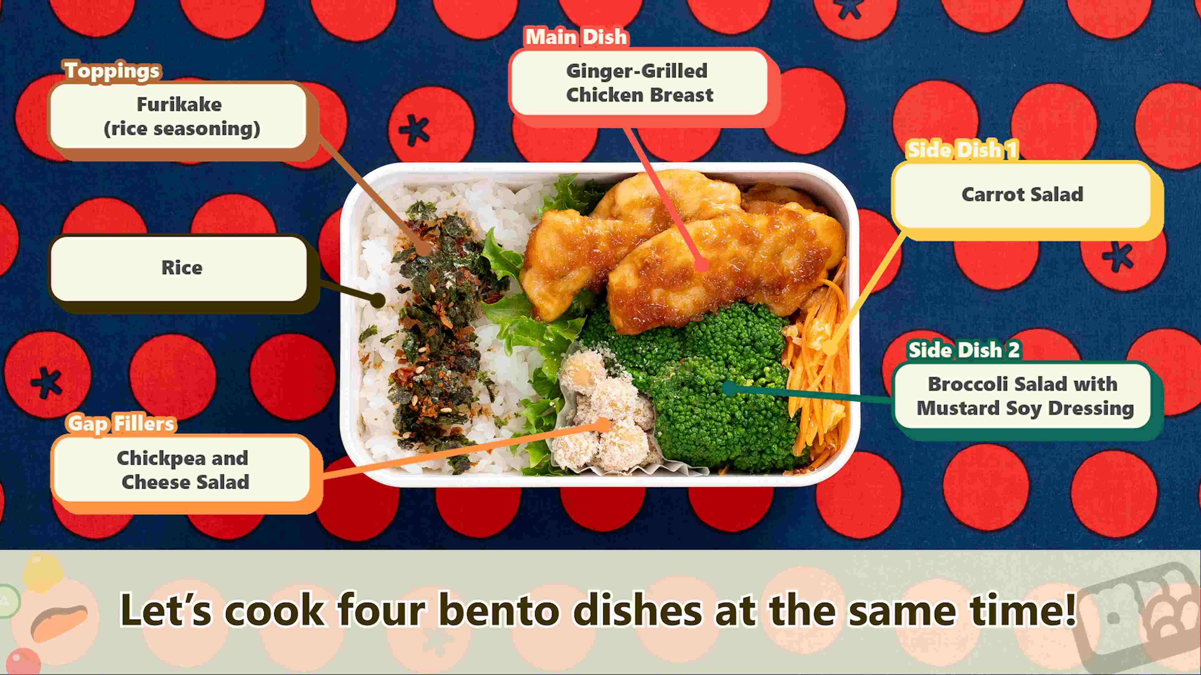 Ginger-Grilled Chicken Bento Structure