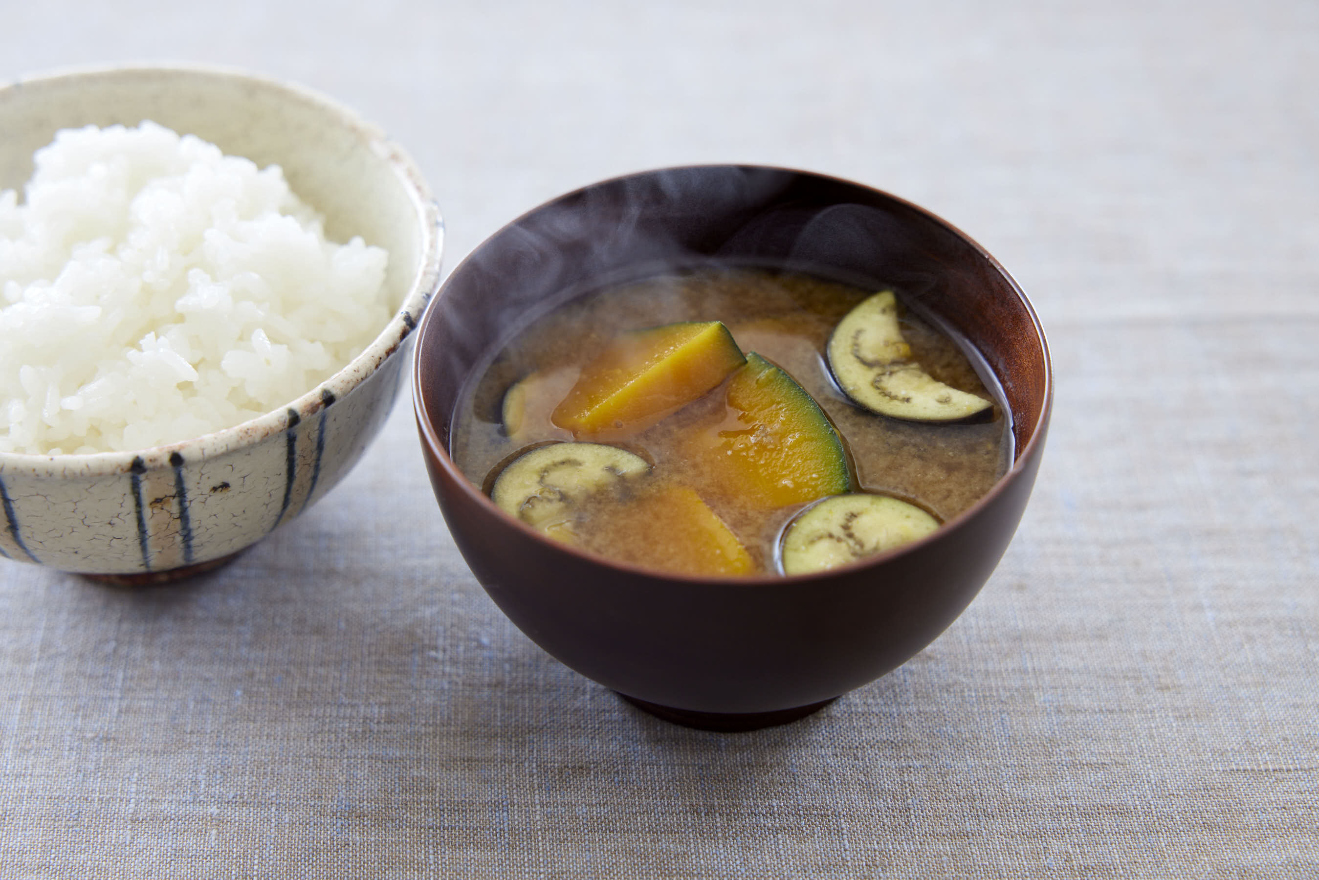 Miso soup and rice