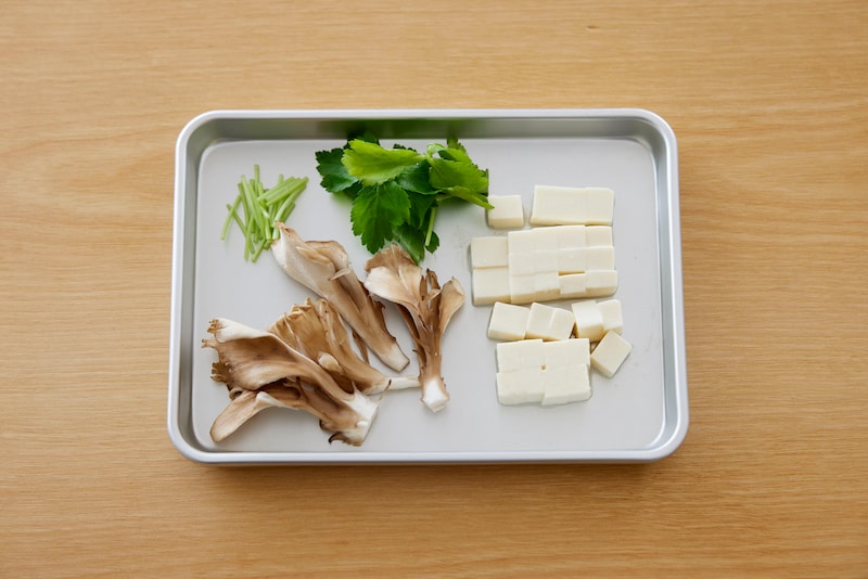 Ingredients on a trey