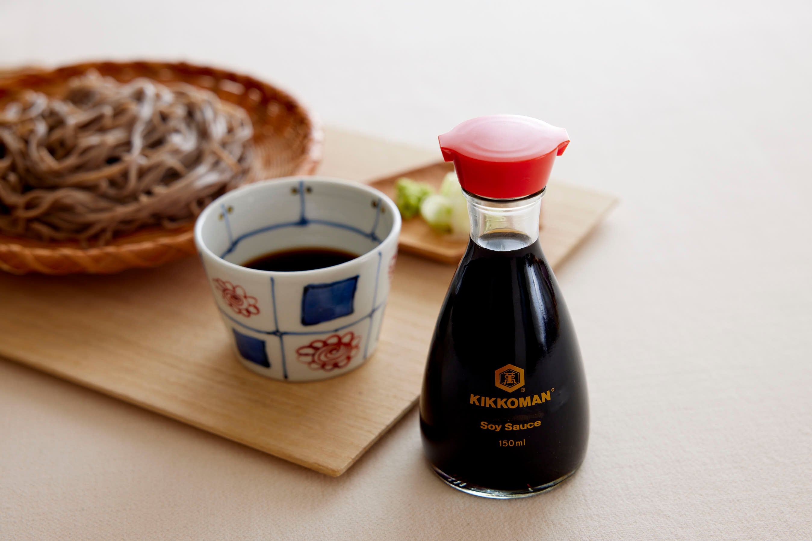 Zarusoba with Kikkoman Soy Sauce