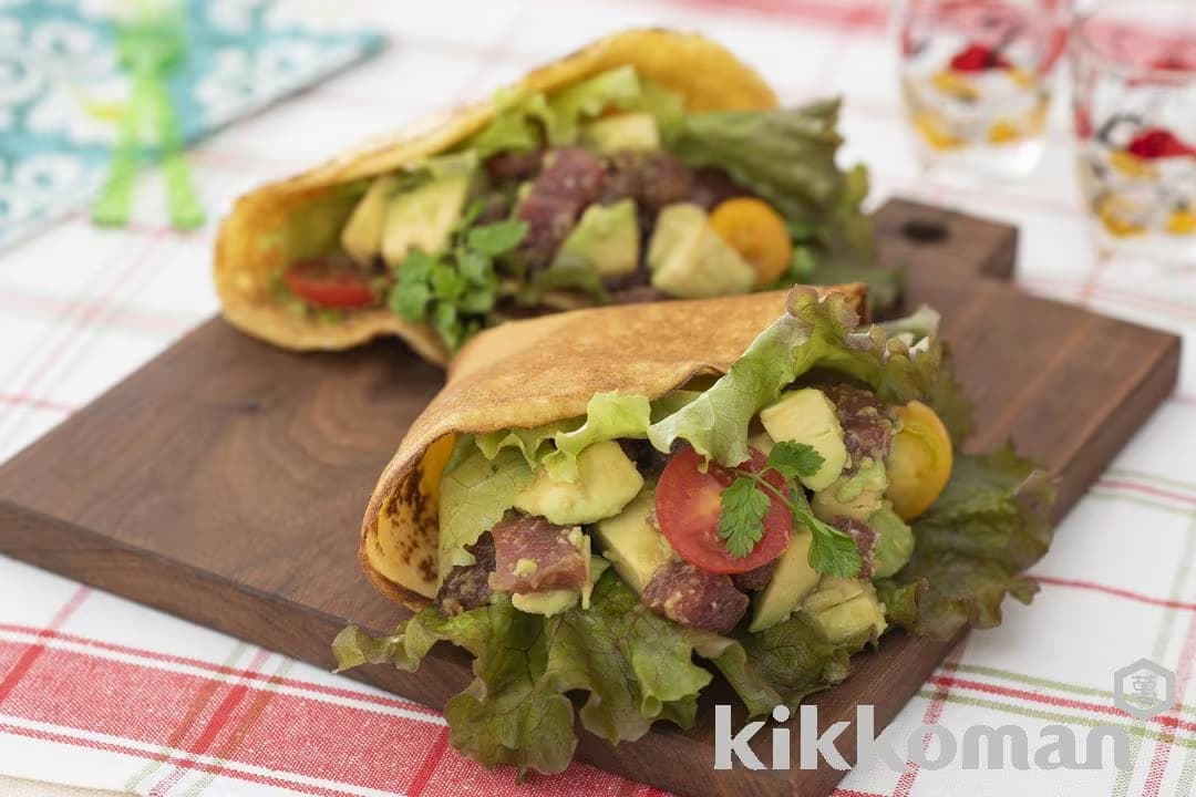 Tuna and Avocado Crepe Roll