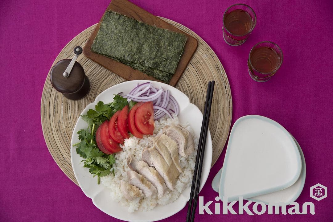 Hainanese Chicken Rice Temaki