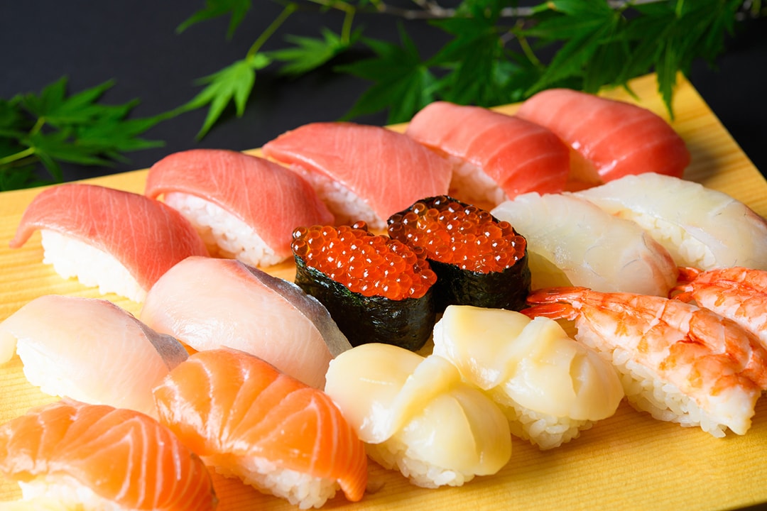An image of Sushi, as traditional Washoku