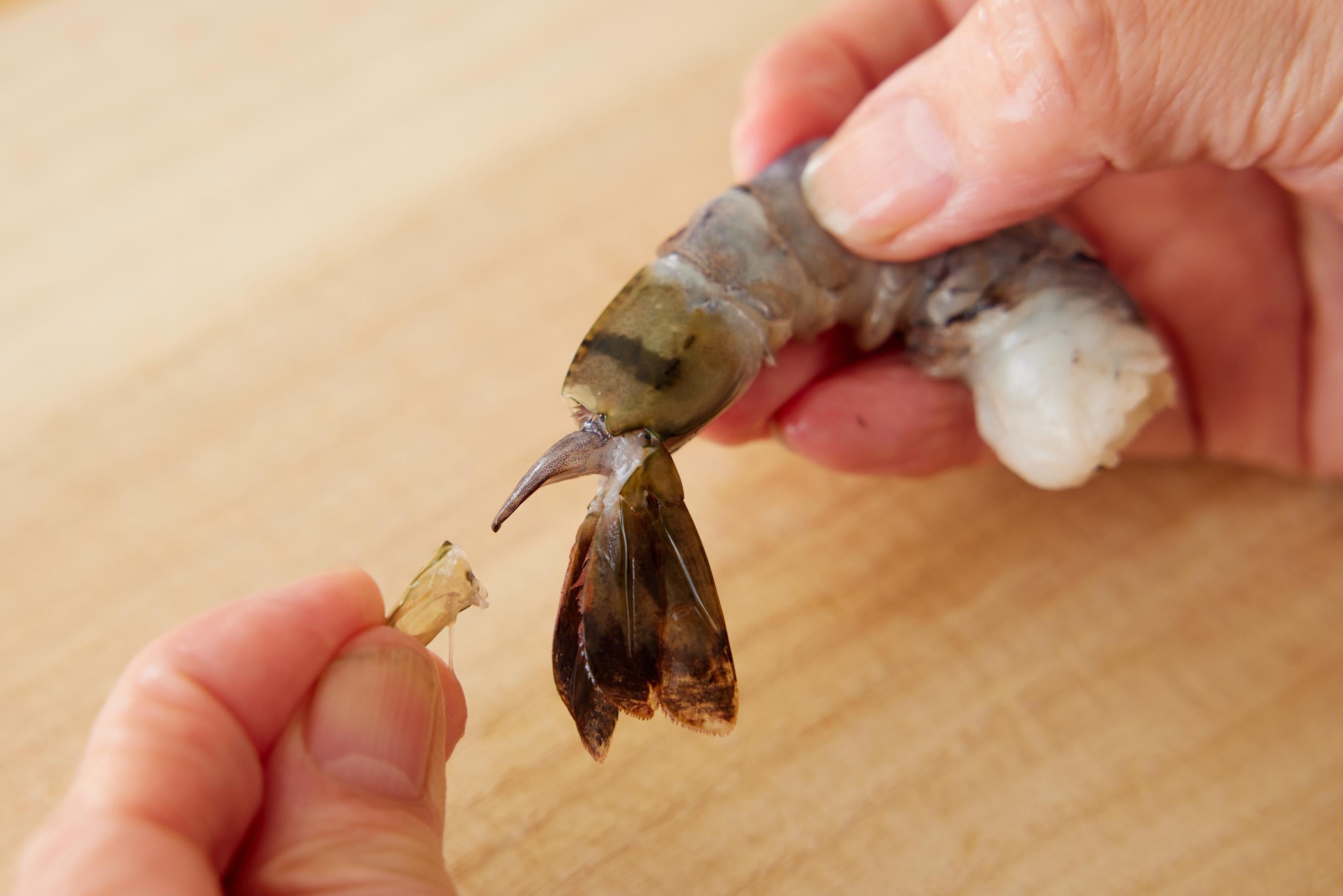 Removing the sharp part of the shell.