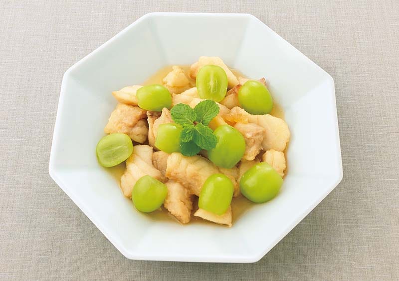 Fish Agebitashi with Shine Muscat Grapes
