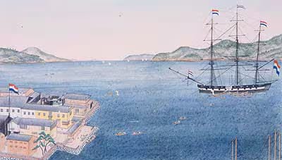 Duth Ship in Nagasaki Harbor