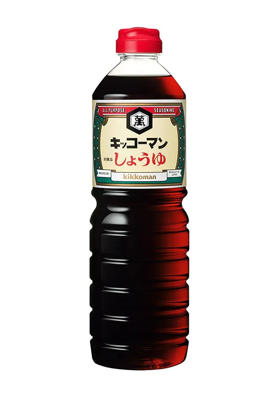 Kikkoman soy sauce 1L PET bottle currently on sale in Japan