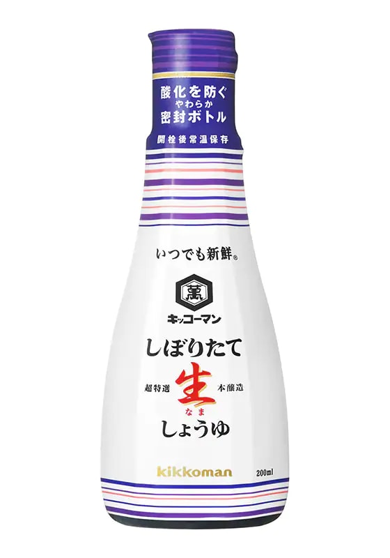 The product bottled in a plastic tabletop bottle, named “Yawaraka Mippu Bottle”