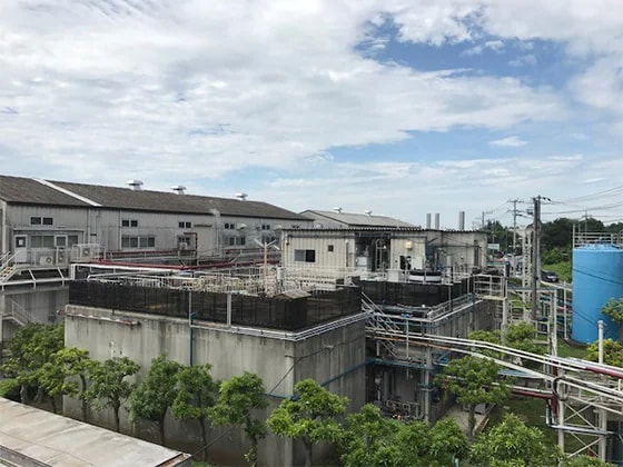 Wastewater treatment facility (Kikkoman Biochemifa Company’s Edogawa Plant)