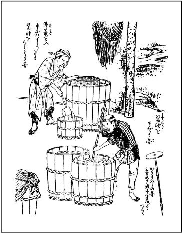 『広益国産考』より醤油の製造工程の絵