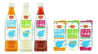 「野菜と乳酸菌」「大豆と乳酸菌」「ローズと乳酸菌」