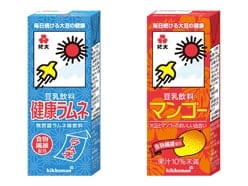 「紀文 豆乳飲料 健康ラムネ」200ml「紀文 豆乳飲料 マンゴー」200ml