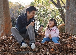 歯に海苔がくっついた～！