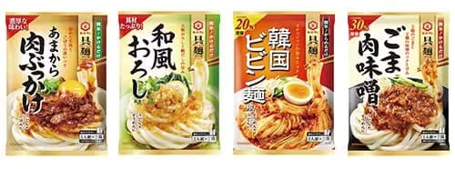 たっぷり具入り！麺にかけるだけで簡単＆満足昼ご飯！キッコーマン“具麺ソース”シリーズ「あまから肉ぶっかけ」「和風おろし」新発売！～「韓国ビビン麺風」と「ごま肉味噌」は具増量！～