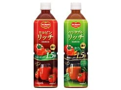 デルモンテから、濃厚な味わいのトマト飲料＆野菜飲料 「リコピンリッチ トマト飲料」 「ベジタブルリッチ 野菜飲料」新発売！