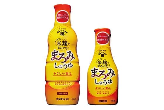 熟成中に米麹を加え、まろやかでやさしい甘みに仕上げたしょうゆ! 「ヒゲタ 米麹でまろやかまろみしょうゆ」新発売!