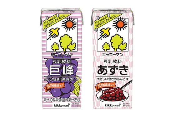 キッコーマンから、凍らせて“豆乳アイス”としても楽しめる豆乳飲料！ 「巨峰」「あずき」期間限定で新発売！