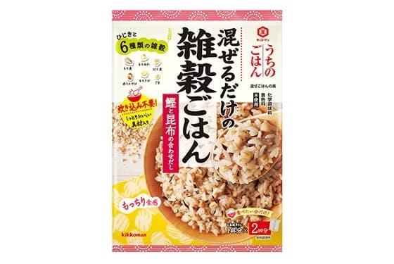 「キッコーマン うちのごはん 混ぜごはんの素」シリーズから、 「雑穀ごはん 鰹と昆布の合わせだし」新発売！