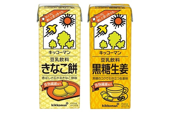 「キッコーマン 豆乳飲料 きなこ餅」「キッコーマン 豆乳飲料 黒糖生姜」