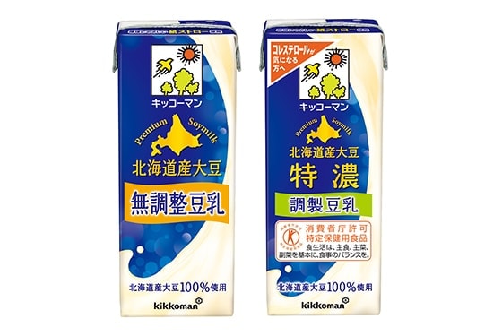 「北海道産大豆 無調整豆乳／特濃調製豆乳」
