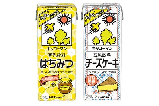 キッコーマンより、“ぷるぷる”固めてもおいしい豆乳飲料！ 「はちみつ」「チーズケーキ」新発売！