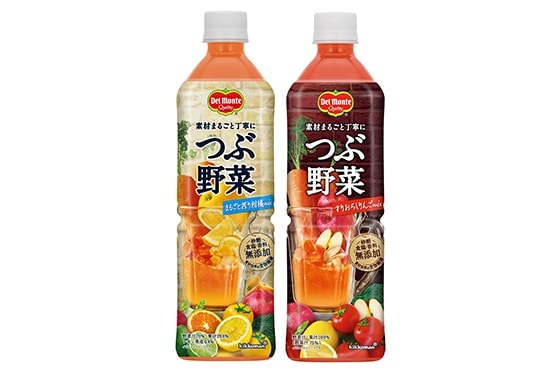 デルモンテより、ミキサーで手づくりしたような“つぶつぶ”食感を楽しめる飲料 「デルモンテ つぶ野菜 まるごと搾り柑橘mix」900gサイズ新発売！