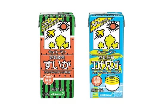 キッコーマンより、夏にピッタリな豆乳飲料 「すいか」「ココナツマンゴー」を期間限定で新発売！ ～“豆乳アイス”や“豆乳プリン”にしてもおいしい！～