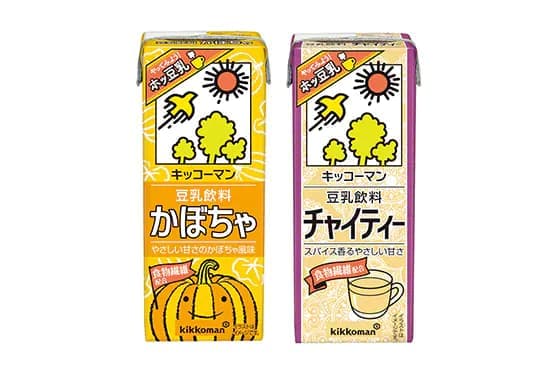 キッコーマンから、“ホッ豆乳”でもおいしい豆乳飲料！ 「かぼちゃ」「チャイティー」新発売！