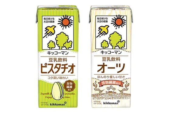 キッコーマンより、“アイス”や“プリン”でもおいしい豆乳飲料！ 「ピスタチオ」「オーツ」新発売！