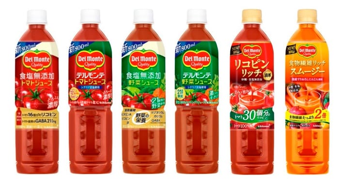 デルモンテのPET飲料 800mlサイズ