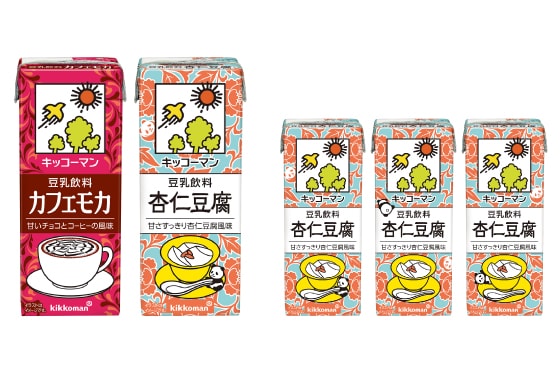 「キッコーマン 豆乳飲料 カフェモカ」「キッコーマン 豆乳飲料 杏仁豆腐」