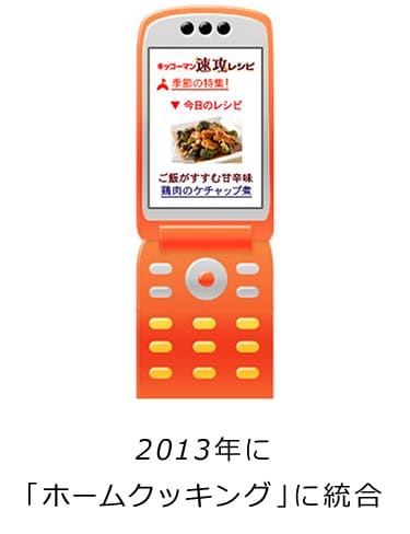 携帯電話用サイト「速攻レシピ」公開