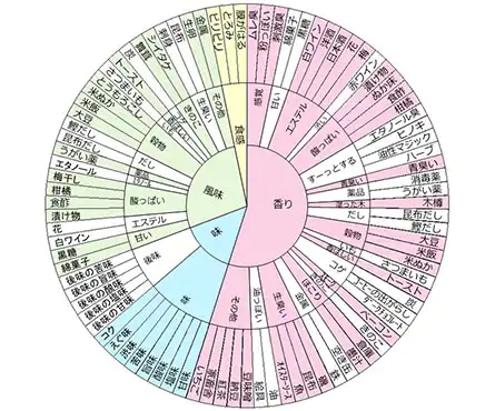 図1．日本のしょうゆのフレーバーホイール