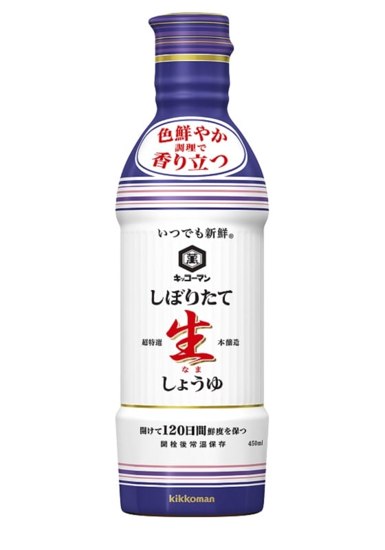 いつでも新鮮　しぼりたて生しょうゆ　450ml