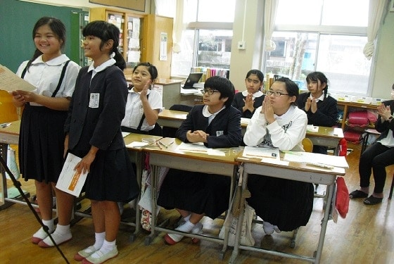 自分たちで考えた「おいしく食べる秘訣」を発表します